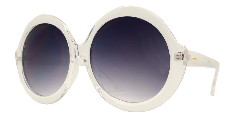 Wholesale - 8666 - Oversize Round Thick Frame Sunglasses - Dynasol Eyewear