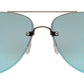Wholesale - 8687 - Classic Rimless Oval Shaped Sunglasses with Flat Lens - Dynasol Eyewear
