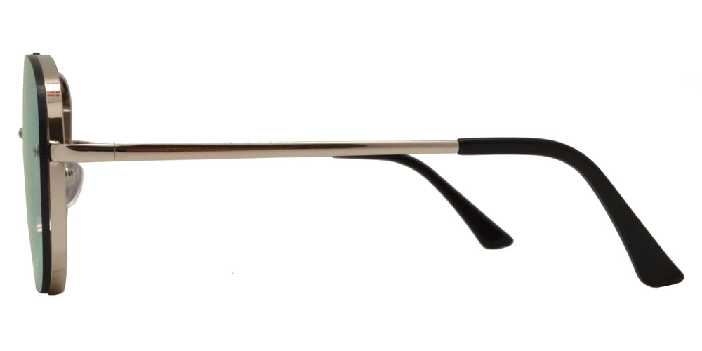 Wholesale - 8687 - Classic Rimless Oval Shaped Sunglasses with Flat Lens - Dynasol Eyewear