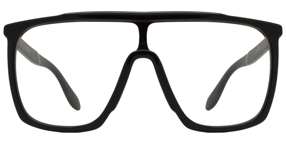 Wholesale - 8726 Clear - Flat Top Shield Lens Plastic Sunglasses with Clear Lens - Dynasol Eyewear
