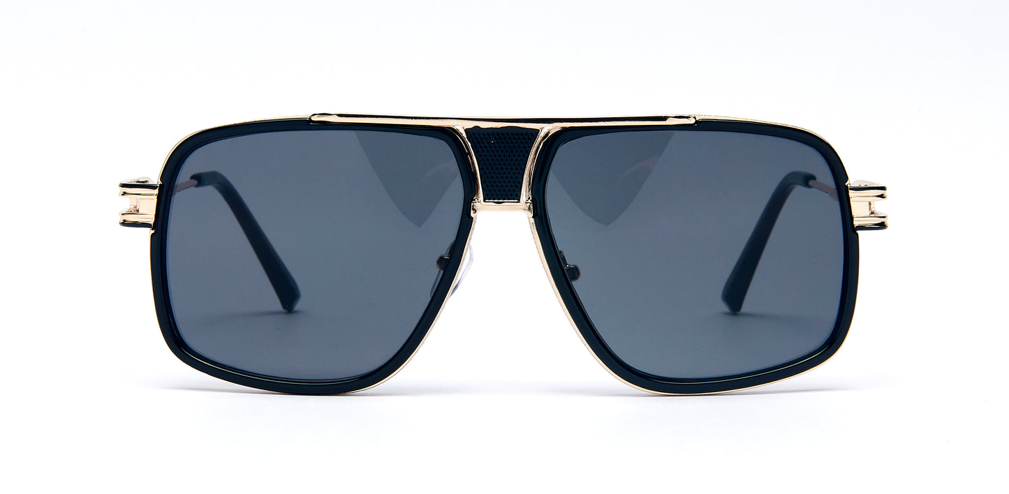 8799 - Square Flat Top Metal Sunglasses