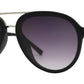 Wholesale - 8820 - Retro Oval Shaped with Brow Bar Flat Lens Plastic Sunglasses - Dynasol Eyewear