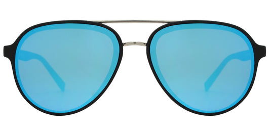 Wholesale - 8820 RVC - Retro Oval Shaped Sunglasses with Color Mirror Flat Lens - Dynasol Eyewear