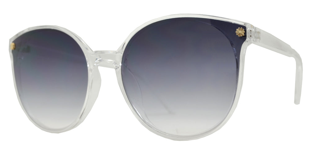 Wholesale - 8838 - Plastic Horn Rim Sunglasses with Flower Accent - Dynasol Eyewear