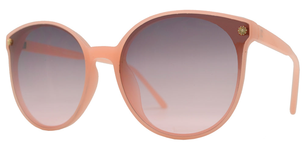 Wholesale - 8838 - Plastic Horn Rim Sunglasses with Flower Accent - Dynasol Eyewear