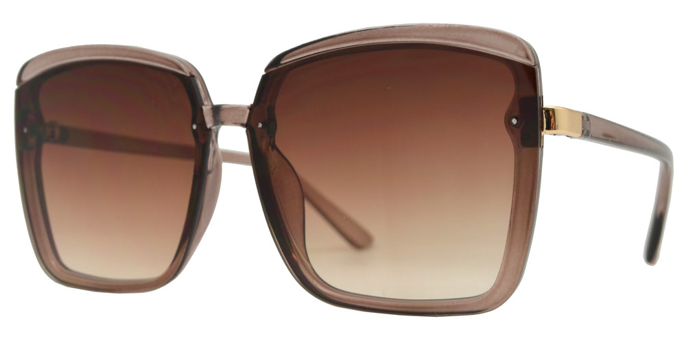 Wholesale - 8862 - Rimless Flat Lens Plastic Sunglasses - Dynasol Eyewear