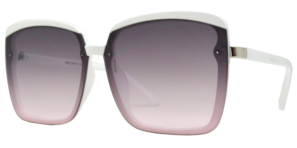 Wholesale - 8862 - Rimless Flat Lens Plastic Sunglasses - Dynasol Eyewear