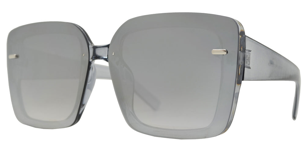 Wholesale - 8869 - Plastic Square Rimless Sunglasses - Dynasol Eyewear