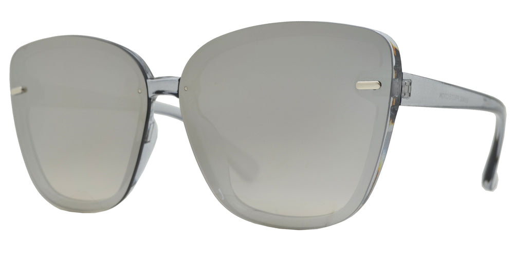 Wholesale - 8870 - Rimless Plastic Cat Eye Sunglasses - Dynasol Eyewear