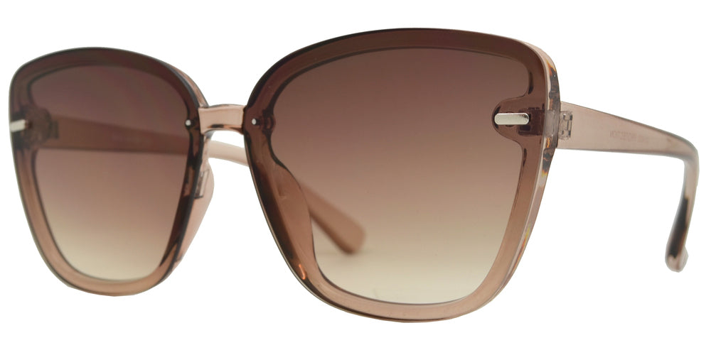 Wholesale - 8870 - Rimless Plastic Cat Eye Sunglasses - Dynasol Eyewear