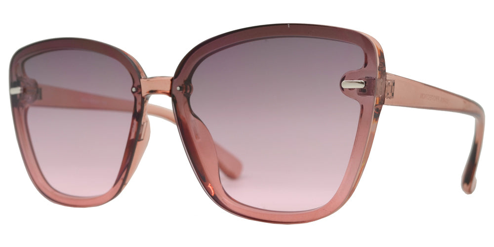 Wholesale - 8870 - Rimless Plastic Cat Eye Sunglasses - Dynasol Eyewear