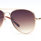 8941 Mixed - Metal Flat Lens Aviator Sunglasses Assorted Colors