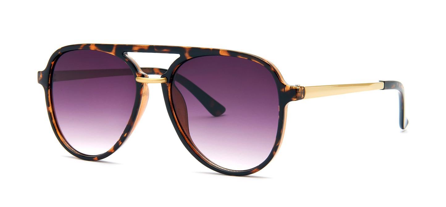 8951 - Plastic Flat Top Flat Lens Sunglasses