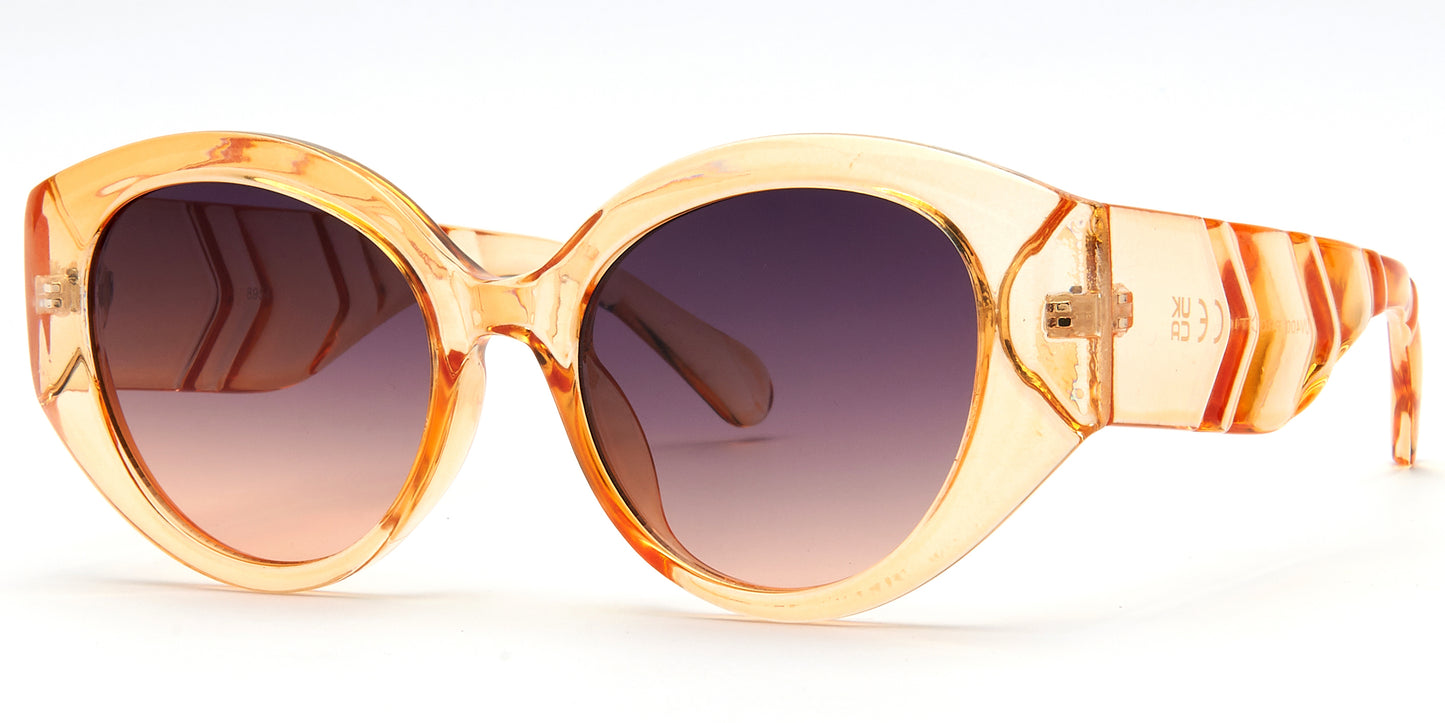 8954 - Fashion Plastic Oval Sunglasses