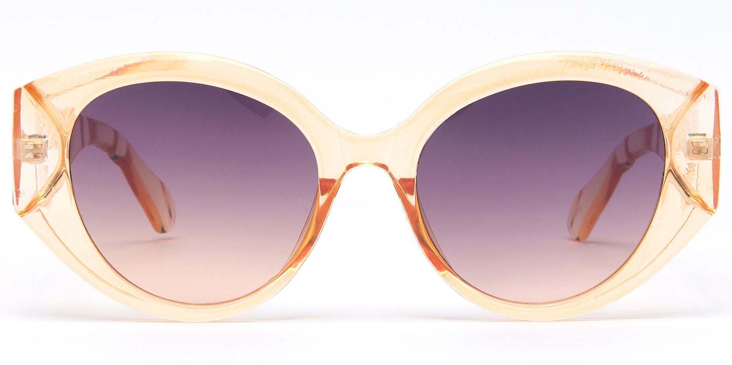 8954 - Fashion Plastic Oval Sunglasses