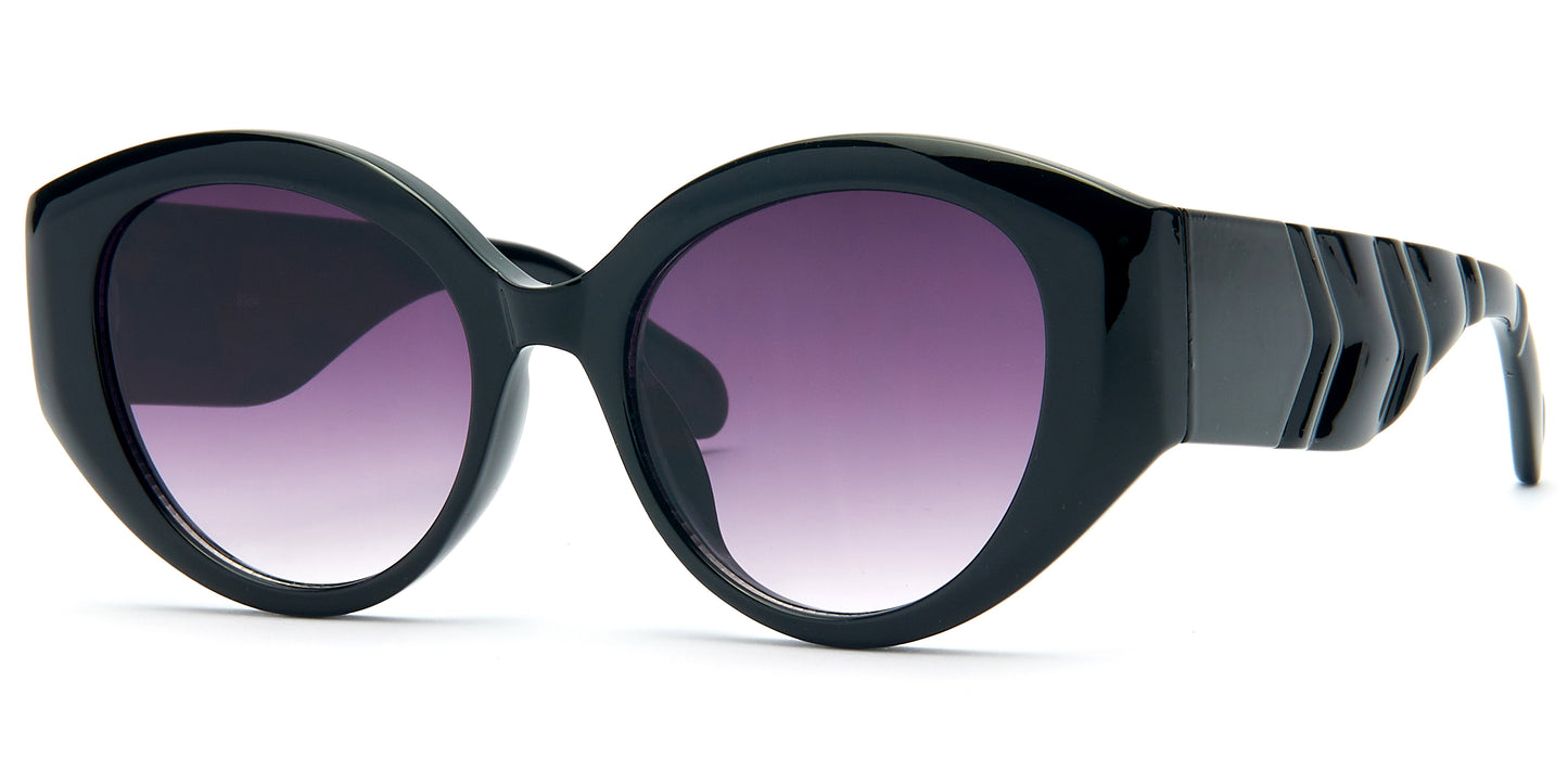 8954 - Fashion Plastic Oval Sunglasses