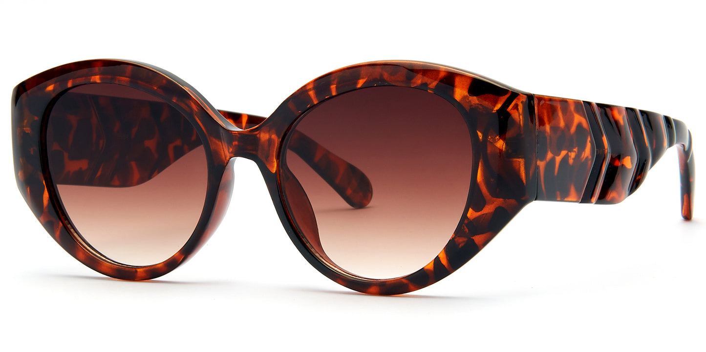 8954 - Fashion Plastic Oval Sunglasses