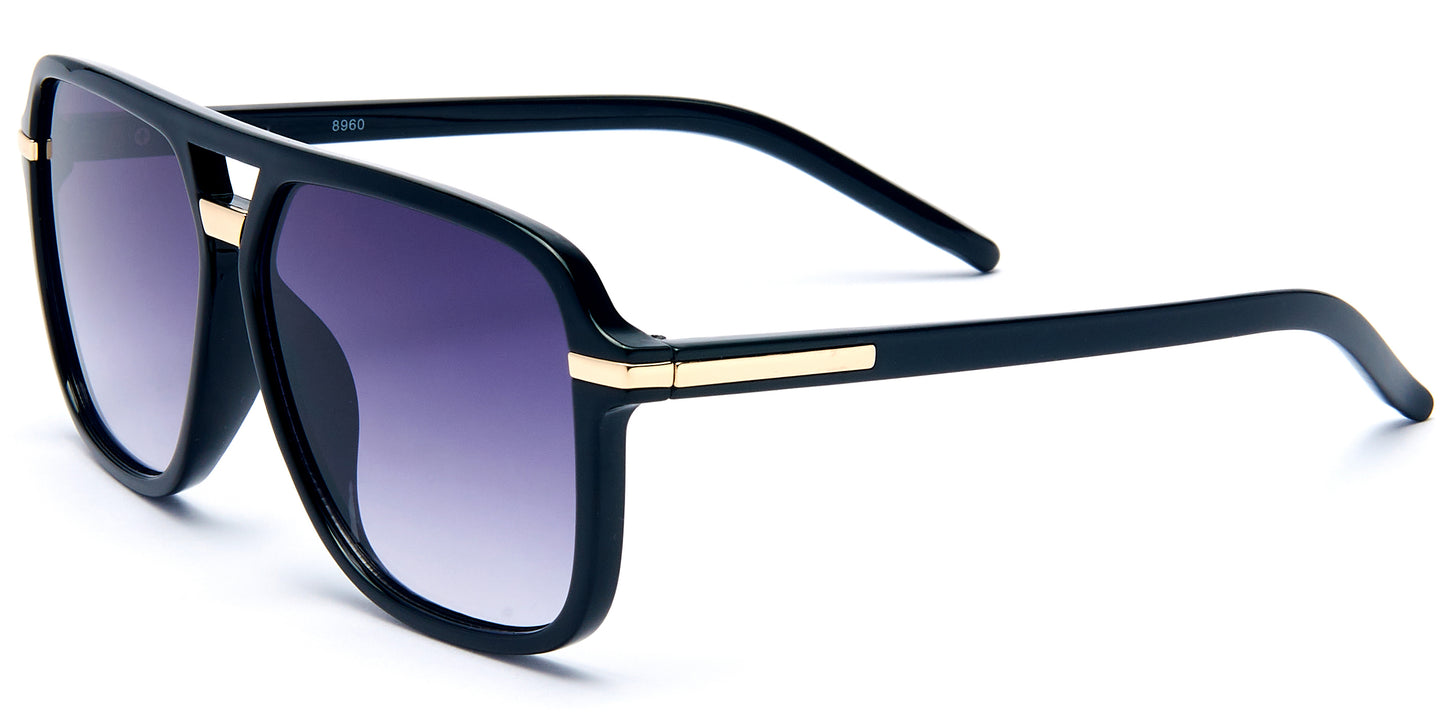 8960 - Fashion Plastic Flat Top Sunglasses