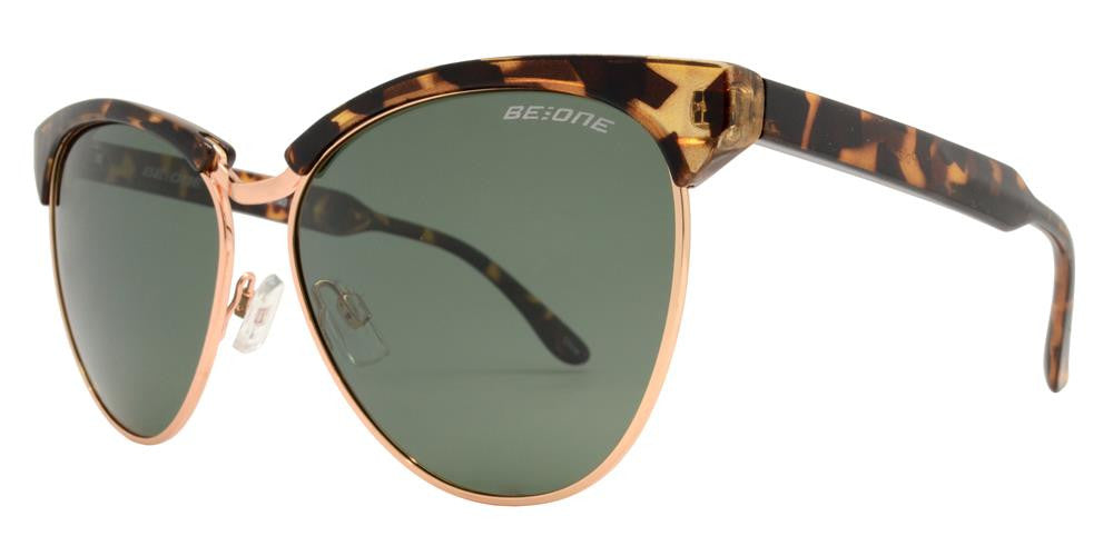 Wholesale - PL Anabel - Polarized Classic Horn Rimmed Half Frame Plastic Sunglasses - Dynasol Eyewear