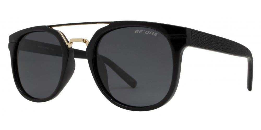 Wholesale - PL Hart - Polarized Round Horn Rimmed with Brow Bar Plastic Sunglasses - Dynasol Eyewear