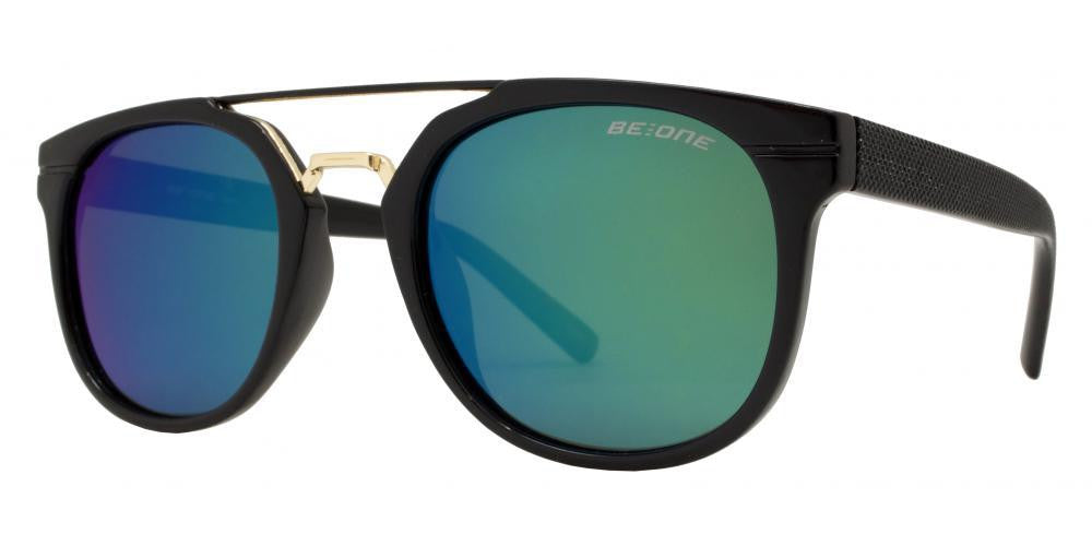 Wholesale - PL Hart - Polarized Round Horn Rimmed with Brow Bar Plastic Sunglasses - Dynasol Eyewear