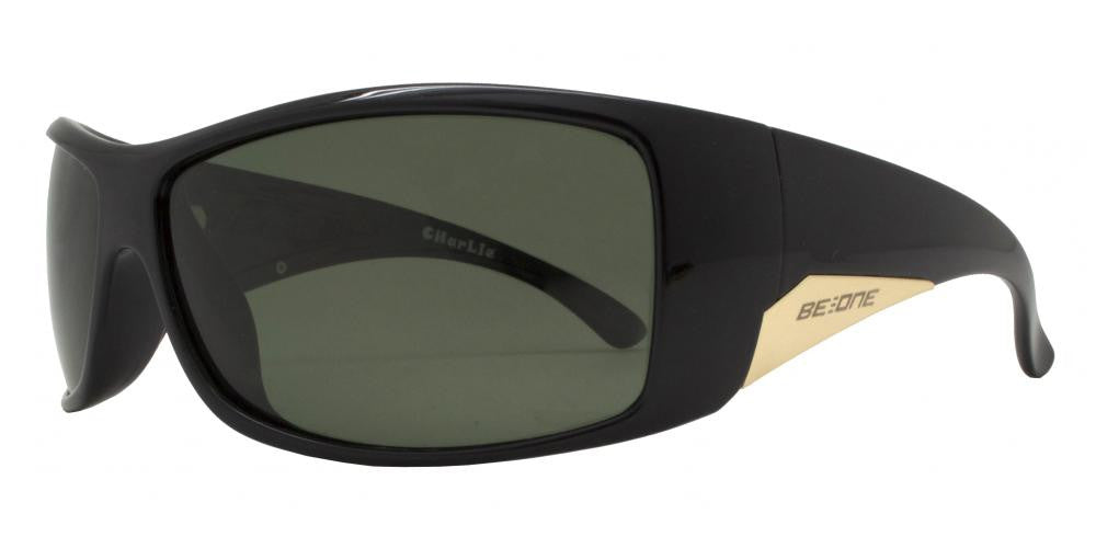 Wholesale - PL Charlie - Polarized Men Classic Sport Wrap Around Plastic Sunglasses - Dynasol Eyewear