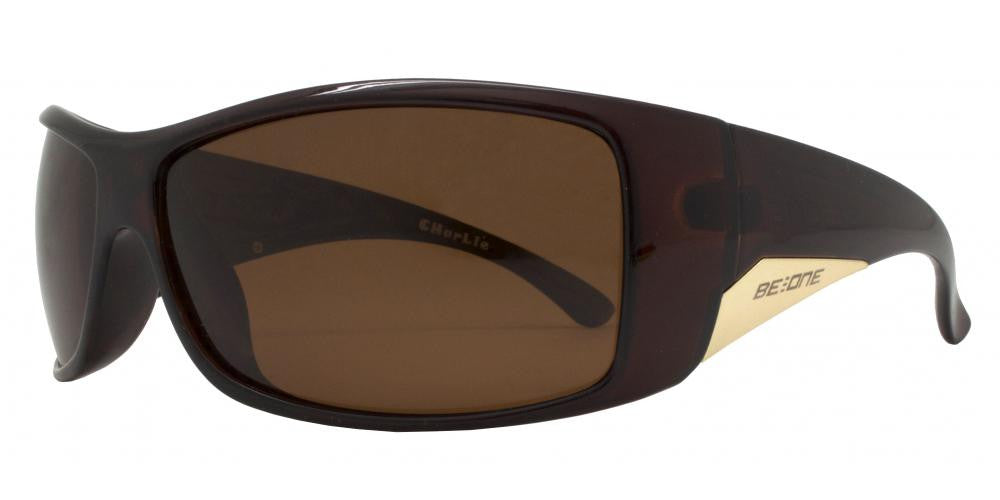 Wholesale - PL Charlie - Polarized Men Classic Sport Wrap Around Plastic Sunglasses - Dynasol Eyewear