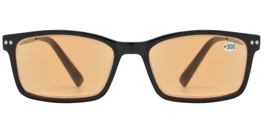 Wholesale - CRS 1019 +300 - Rectangular Plastic Computer Tinted Reading Glasses - Dynasol Eyewear