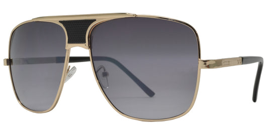 8798 - Large Square Oval Shaped Sunglasses with Brow Bar