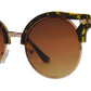 7914 - Women's Round Horn Rimmed Cat Eye Sunglasses