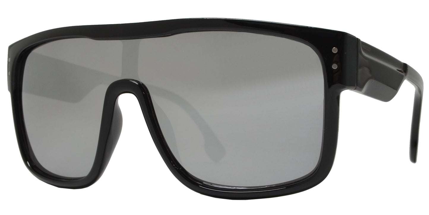 8892 - One Piece Square Sports Sunglasses