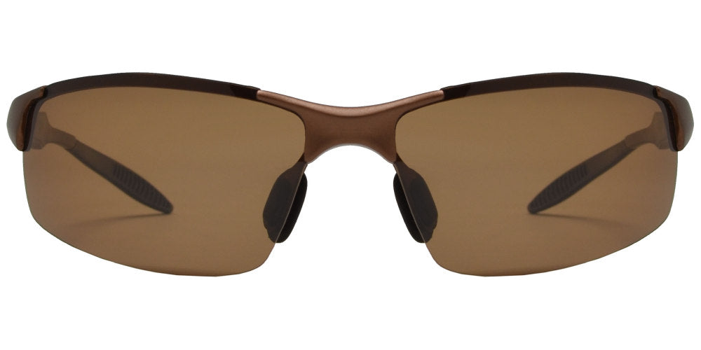 XD PL 381 - Polarized Aluminum-Magnesium Alloy Full Frame Rectangular Rimless Sunglasses