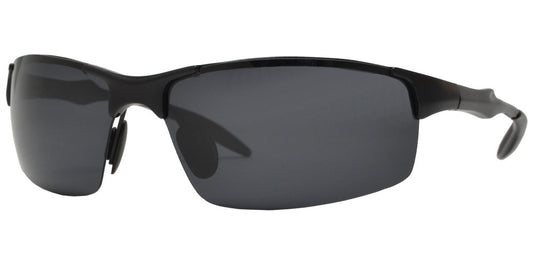XD PL 381 - Polarized Aluminum-Magnesium Alloy Full Frame Rectangular Rimless Sunglasses