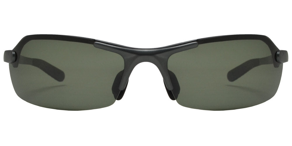 XD PL 52-3 - Polarized Aluminum-Magnesium Alloy Full Frame Rectangular Rimless Sunglasses