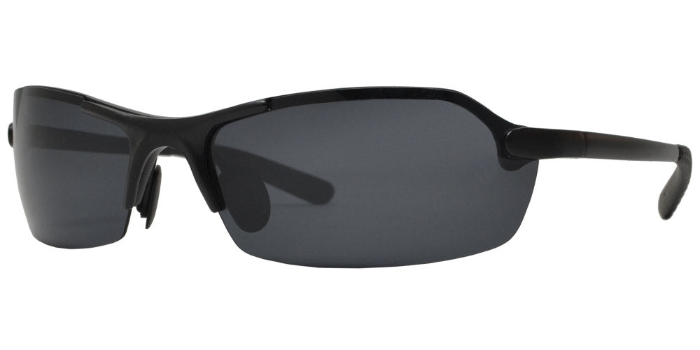 XD PL 52-3 - Polarized Aluminum-Magnesium Alloy Full Frame Rectangular Rimless Sunglasses
