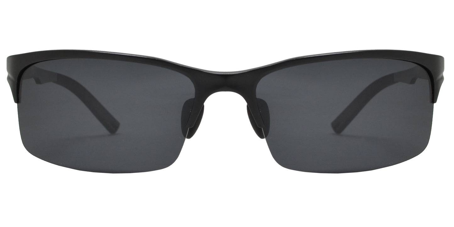 XD PL 175 - Polarized Aluminum-Magnesium Alloy Full Frame Semi Rimless Sunglasses
