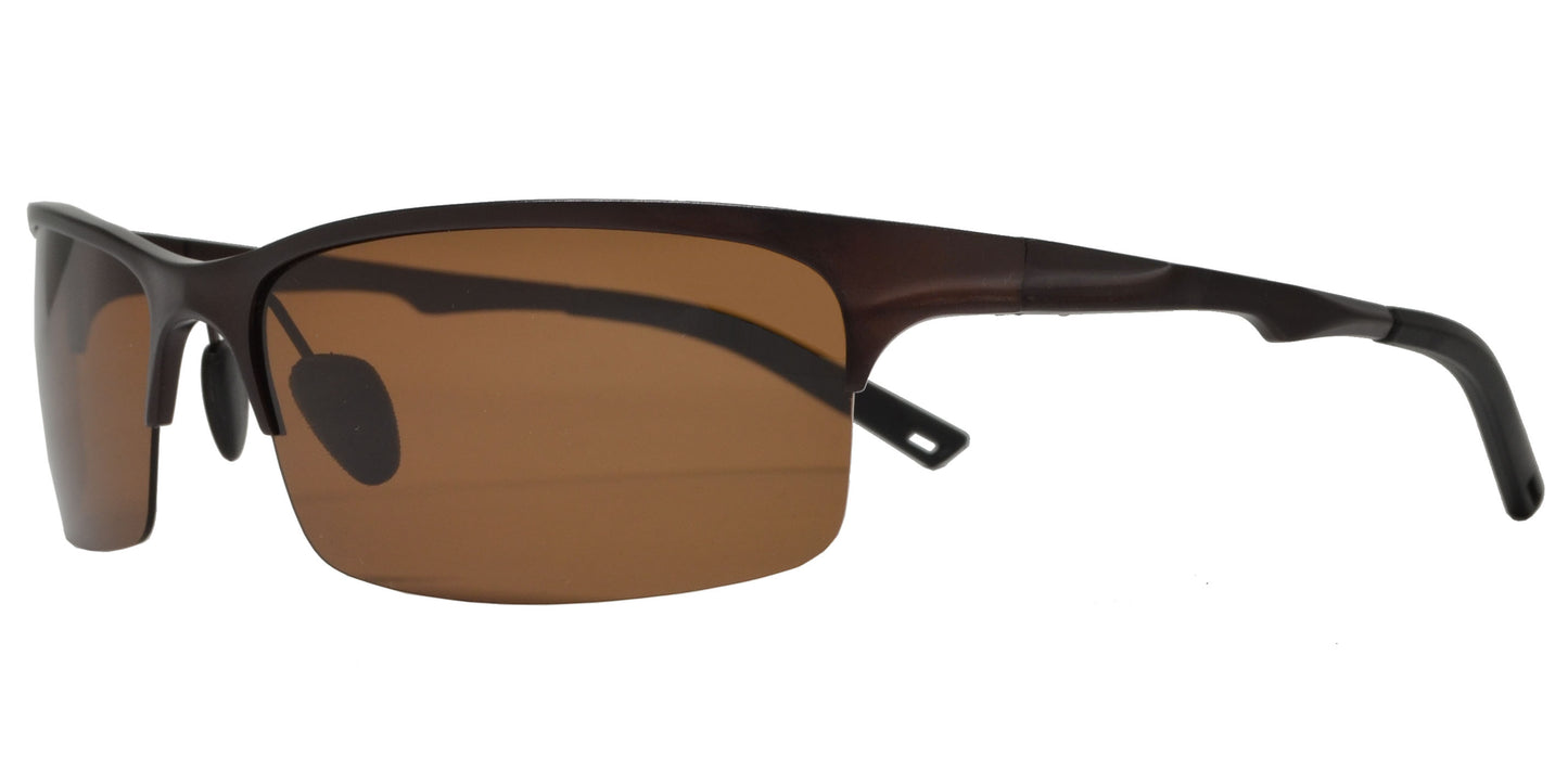 XD PL 175 - Polarized Aluminum-Magnesium Alloy Full Frame Semi Rimless Sunglasses