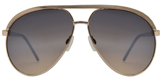 OX 2862 - Modern Metal Oval Shaped Sunglasses with Brow Bar