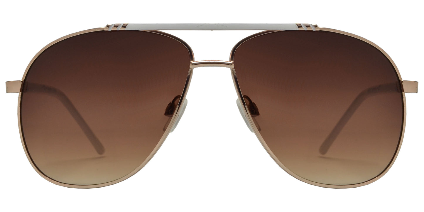 OX 2861 - Classic Aviator with Brow Bar Metal Sunglasses