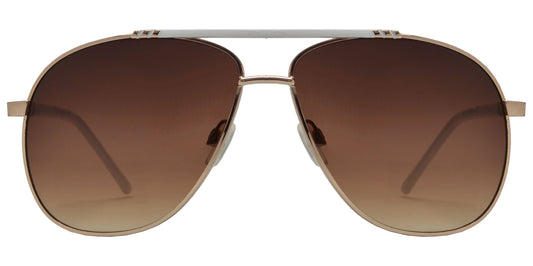 OX 2861 - Classic Aviator with Brow Bar Metal Sunglasses