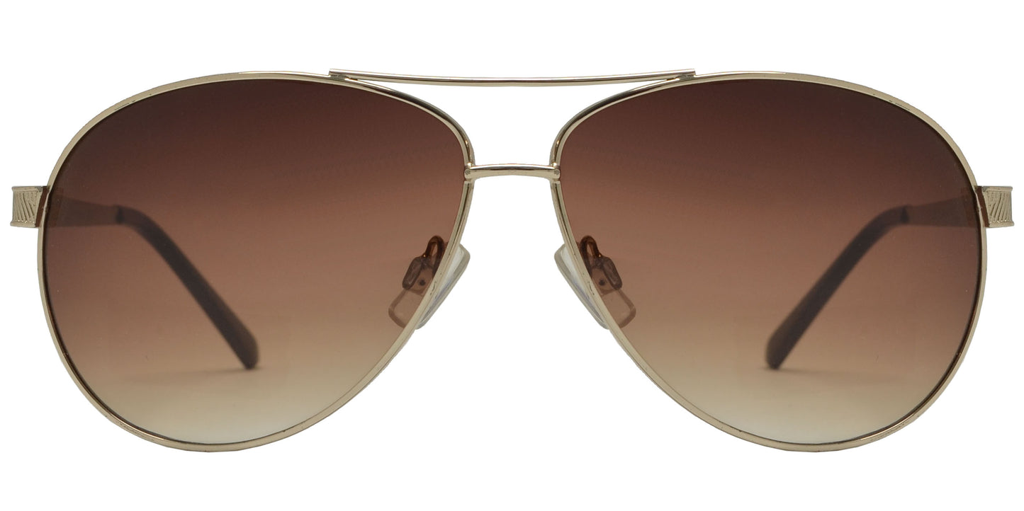 OX 2853 - Classic Aviator with Brow Bar Metal Sunglasses