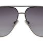 OX 2857 - Asymmetrical Square Aviator with Brow Bar Metal Sunglasses