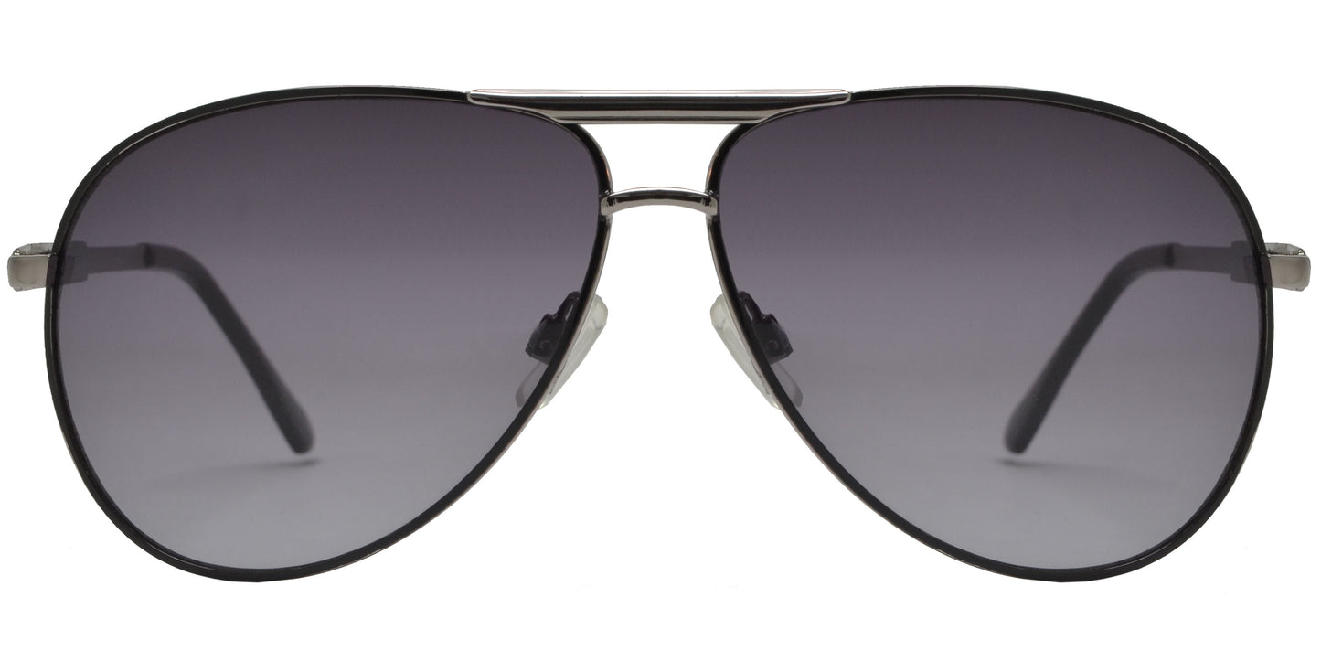 OX 2859 - Classic Aviator with Brow Bar Metal Sunglasses