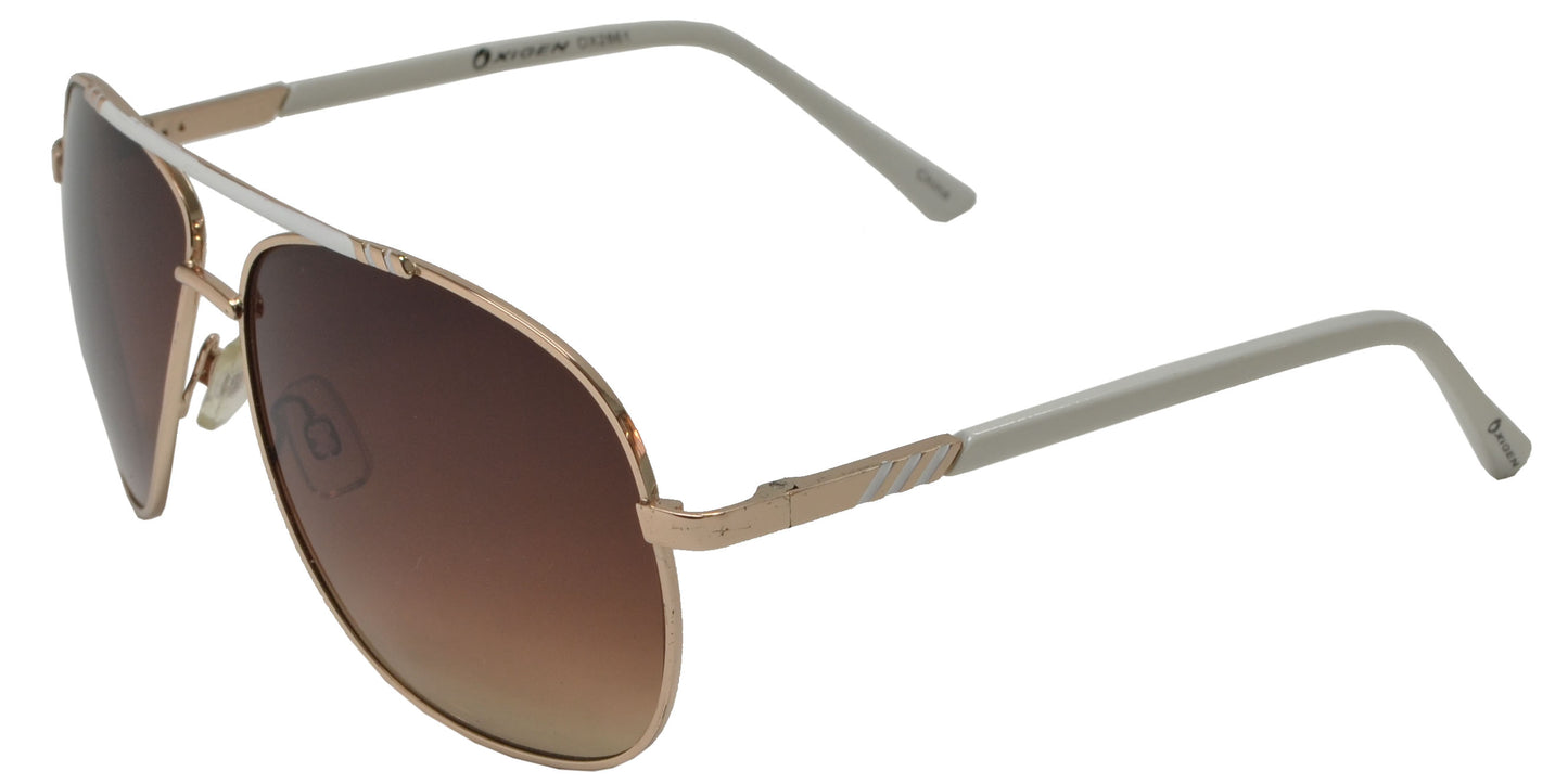 OX 2861 - Classic Aviator with Brow Bar Metal Sunglasses