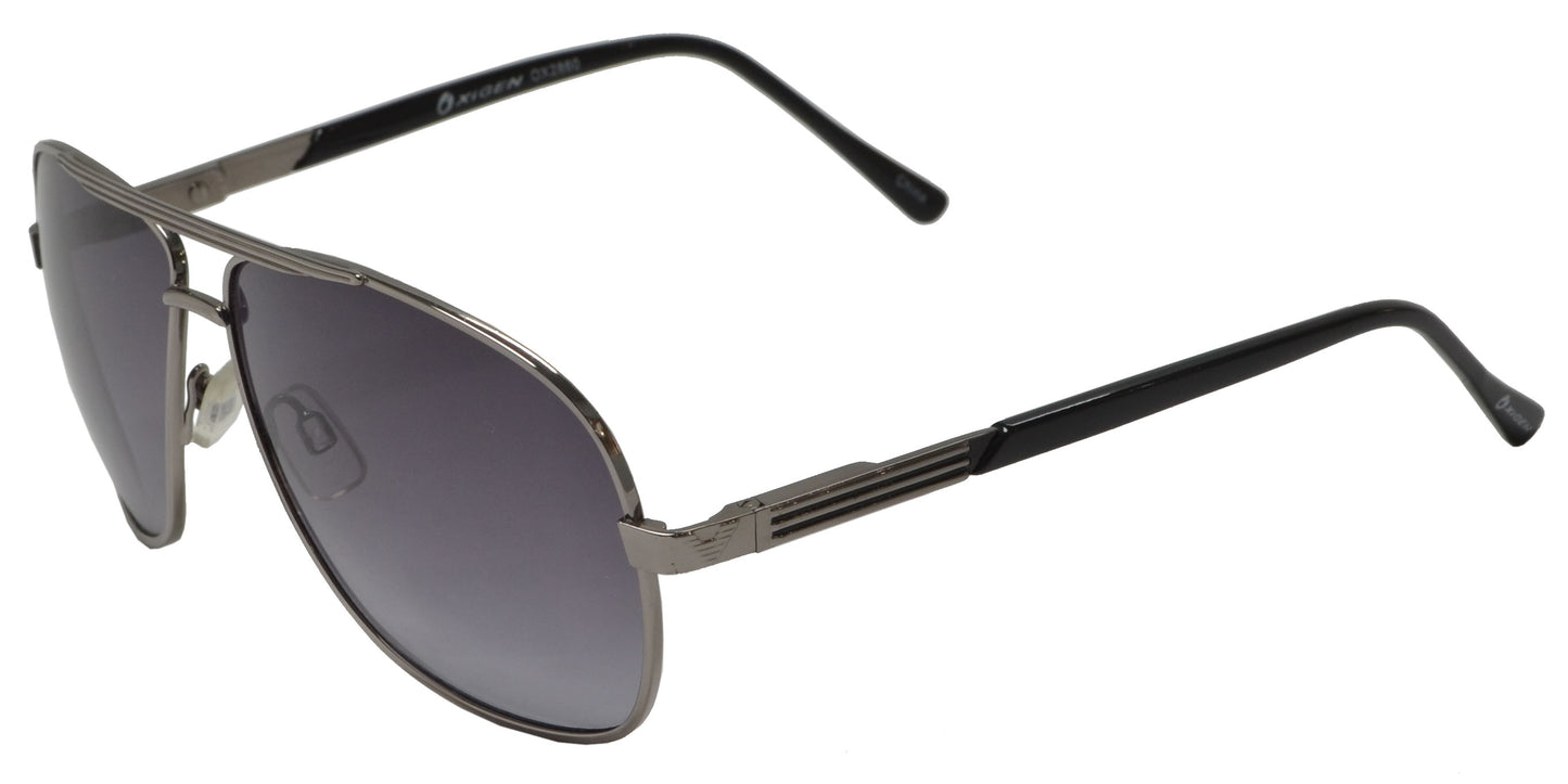 OX 2860 - Classic Square Aviator with Brow Bar Metal Sunglasses