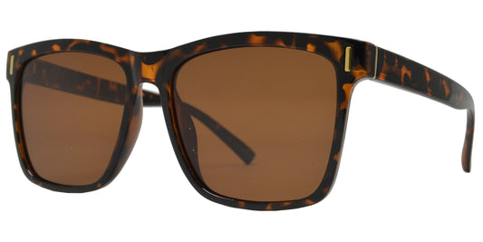 PL 8897 - Polarized Classic Rectangular Oversize Plastic Sunglasses with Flat Lens