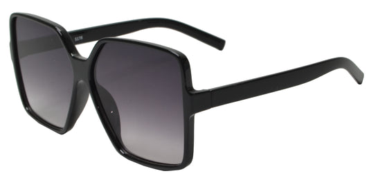 5178 - Plastic Square Butterfly Sunglasses with Flat Lens