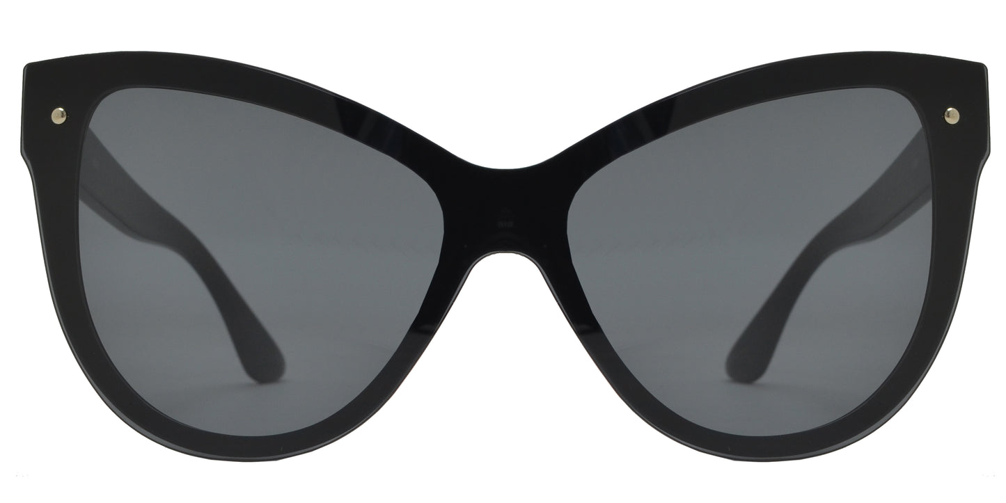 8906 - One Piece Cat Eye Plastic Sunglasses