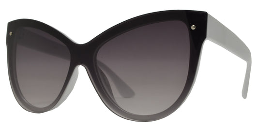 8906 - One Piece Cat Eye Plastic Sunglasses