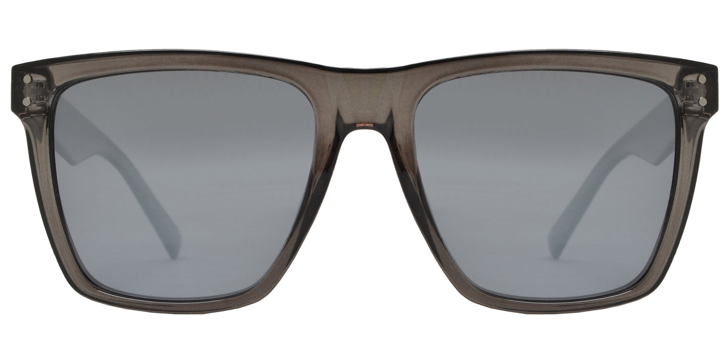 PL Cupertino - Polarized Flat Top Square Plastic Sunglasses